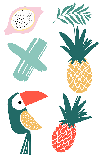 手绘水果菠萝.png