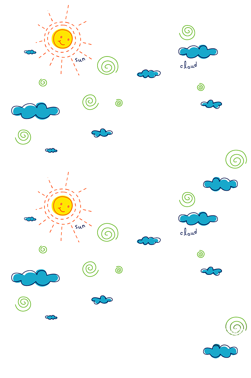 手绘云朵太阳.png素材