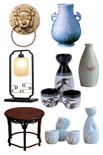 国潮陶瓷家具素材