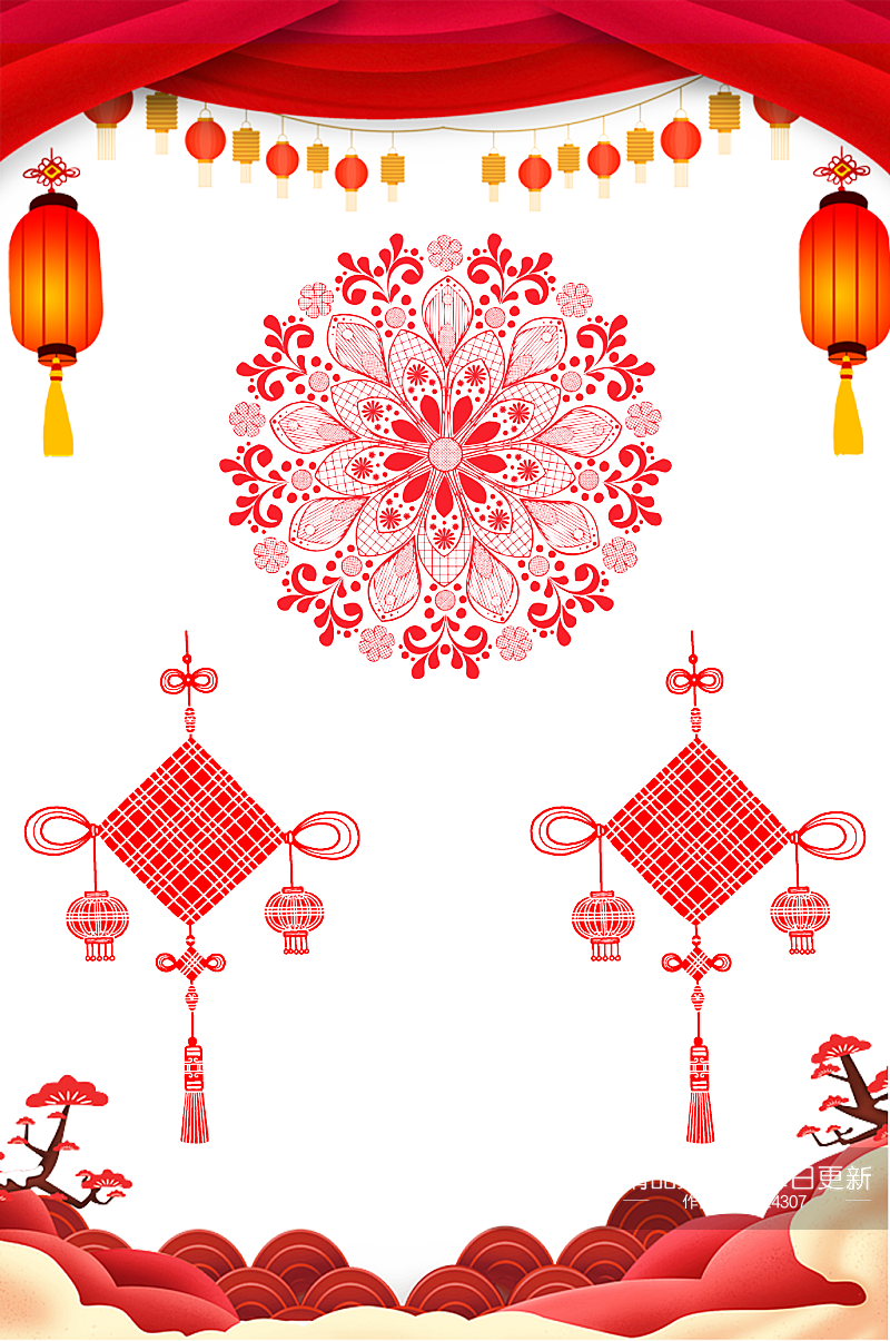 春节免抠装饰素材素材