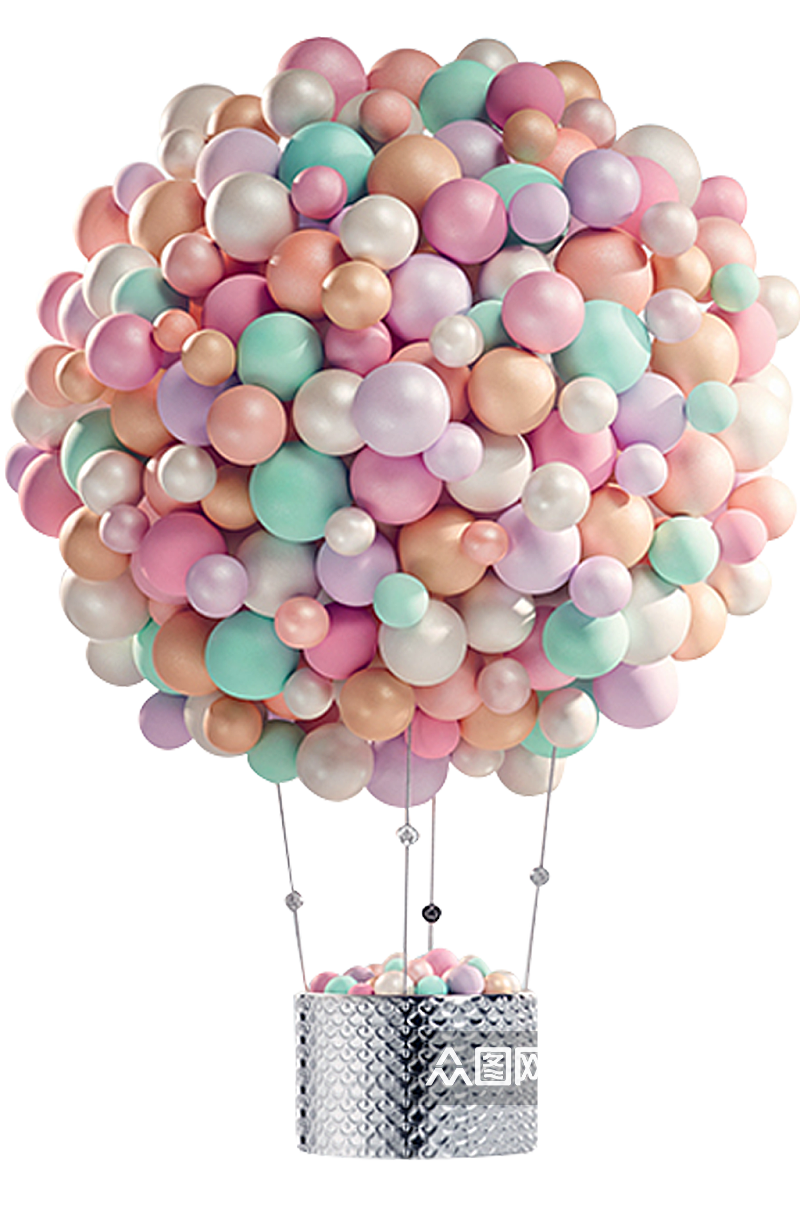 温馨彩色气球免抠素材素材
