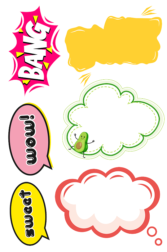 卡通儿童手绘标签-众图网