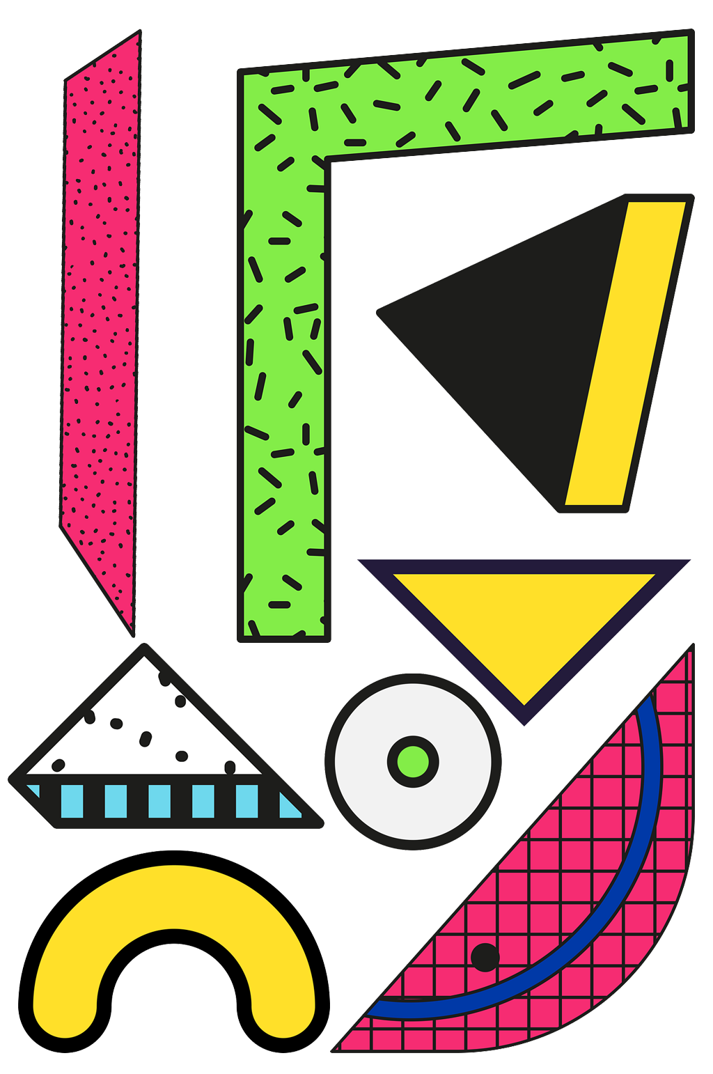 孟菲斯抽象背景图形