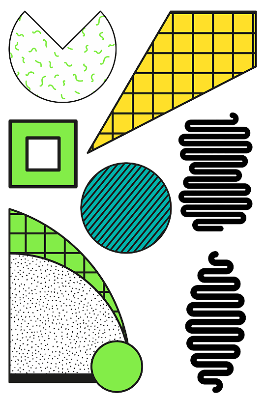 孟菲斯切割几何图形