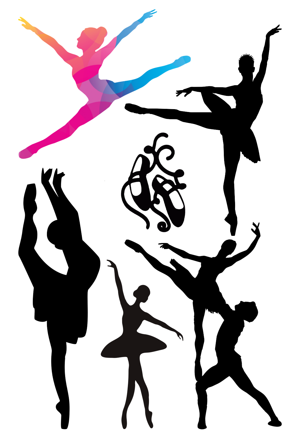 免抠下载舞蹈海报装饰素材