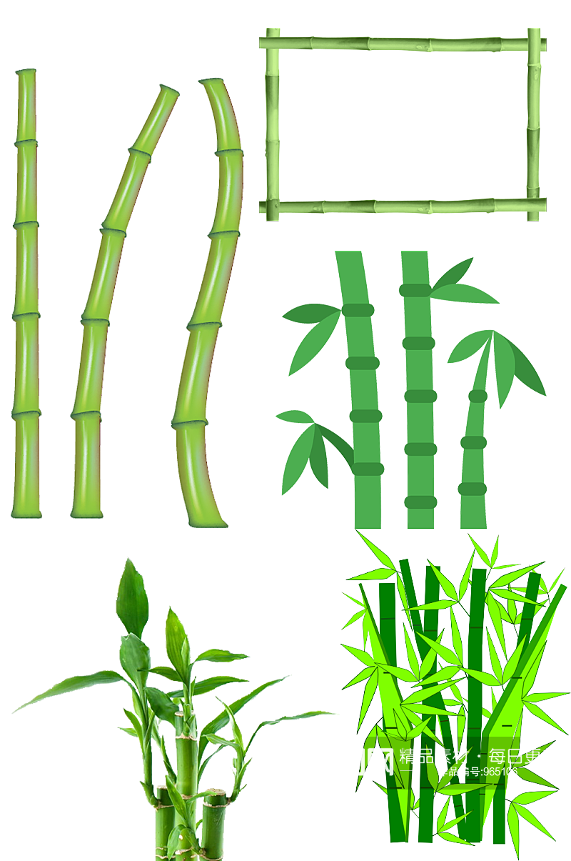 竹竿竹林绿植元素素材