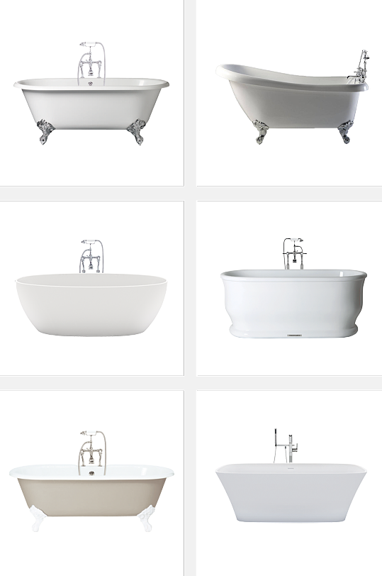 高端浴缸免抠素材