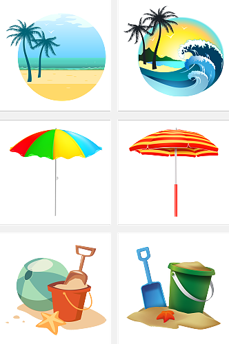 夏季海滩海水海星素材