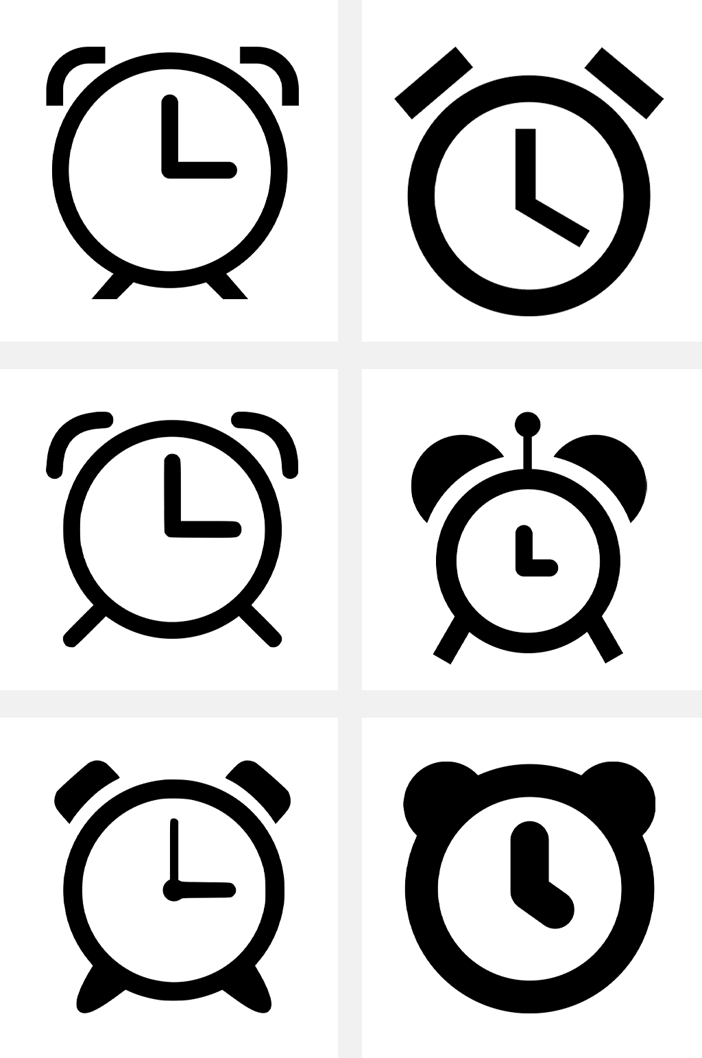 手绘扁平闹铃icon素材
