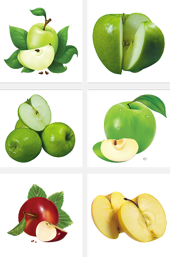 清新高清绿苹果素材
