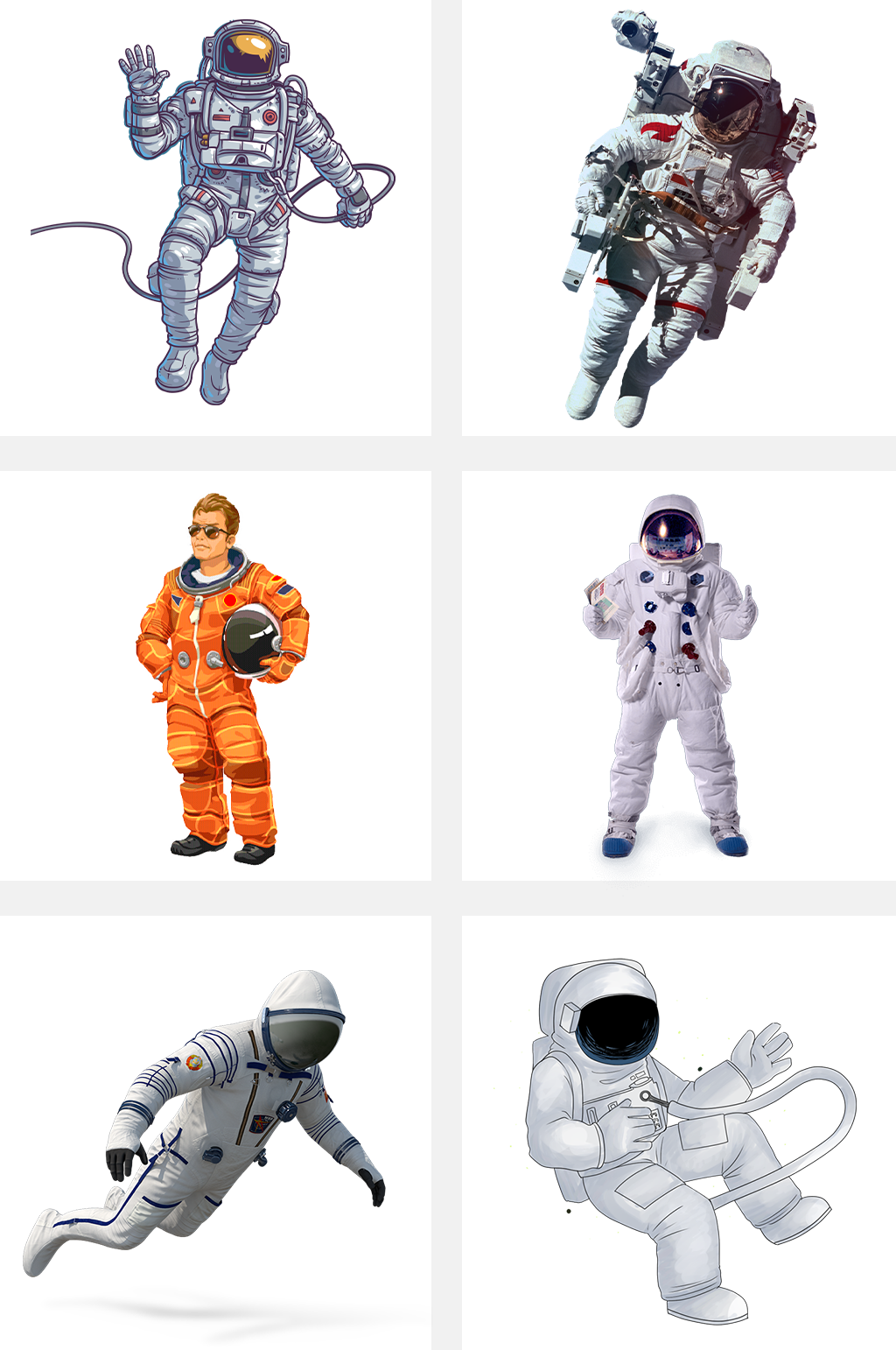 关于宇航员的事例素材图片