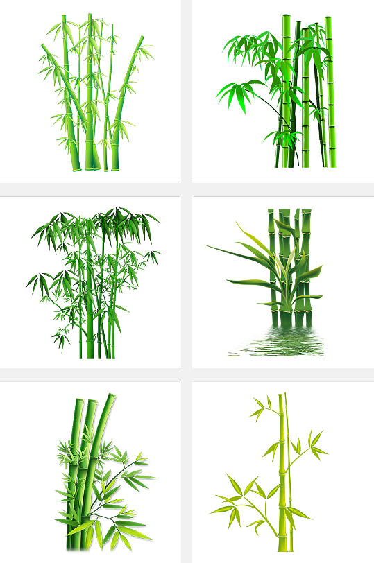 绿竹竹林素材装饰