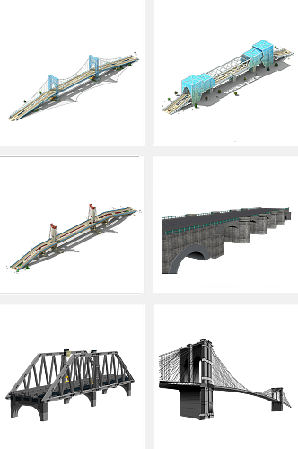 建筑桥梁装饰素材