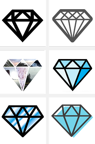 手绘珠宝钻石素材