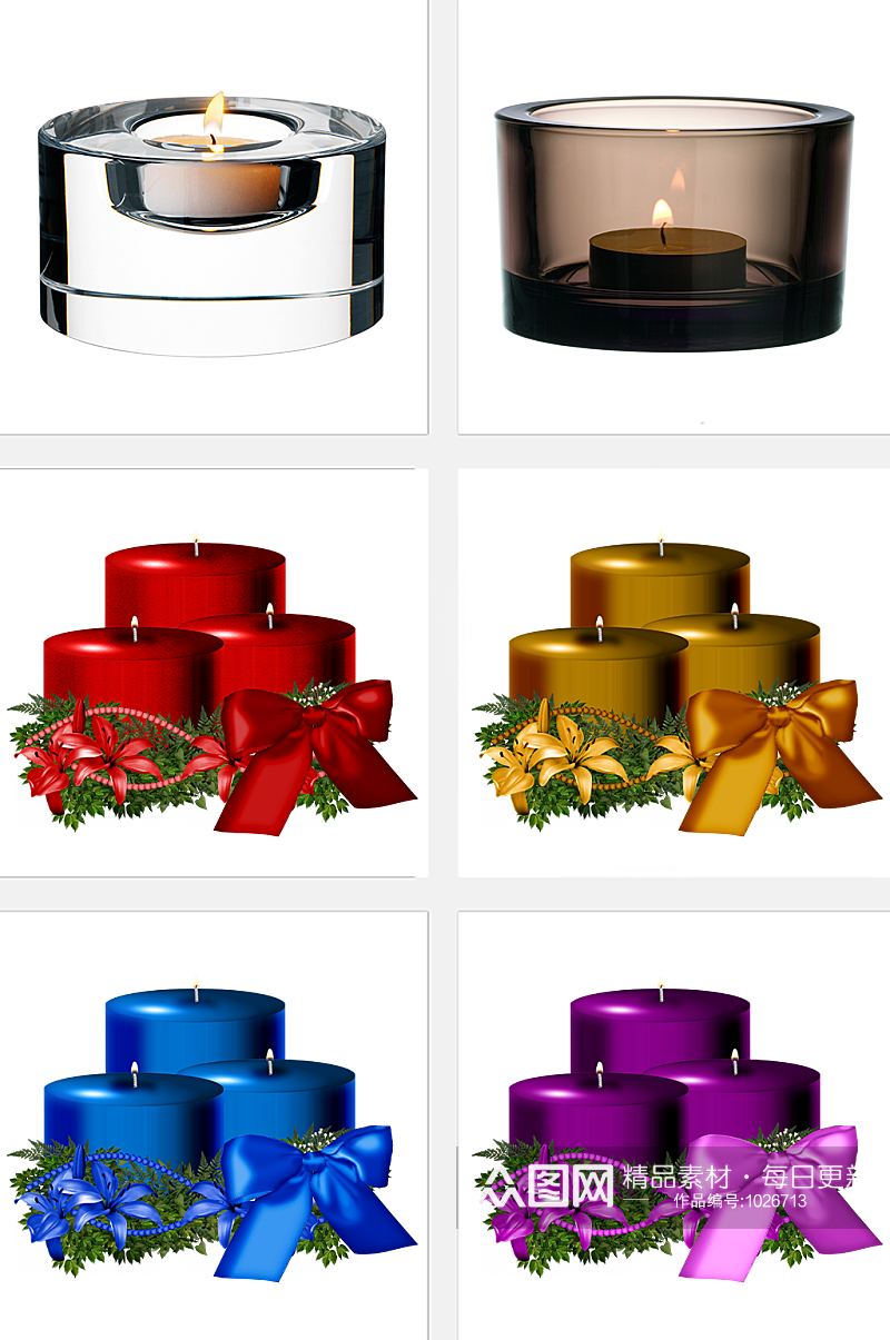 礼盒蜡烛装饰素材素材