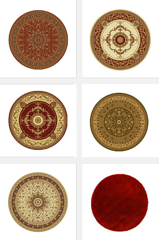欧式圆形地毯装饰