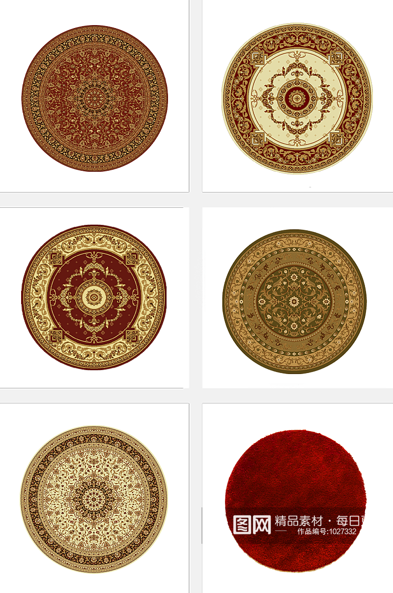 欧式圆形地毯装饰素材