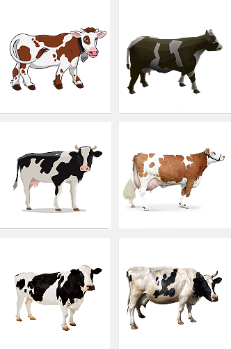 奶牛动物饲养场免抠素材