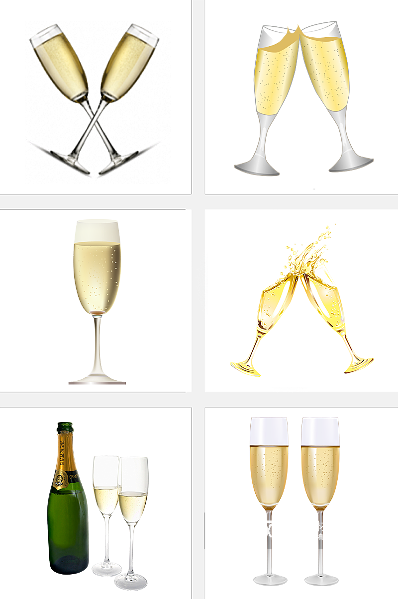 香槟高脚杯装饰素材素材