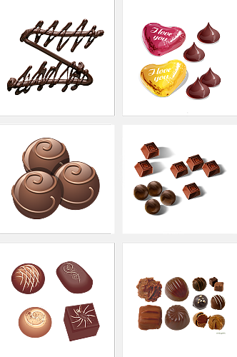 爱心巧克力糖果元素