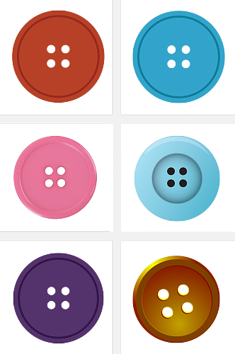 衣服纯色纽扣素材