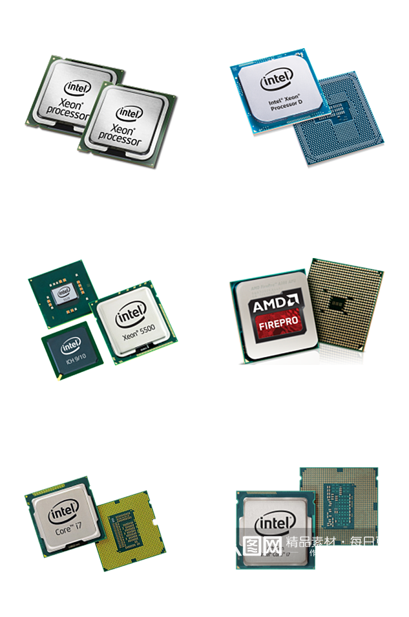 Intel电子芯片素材
