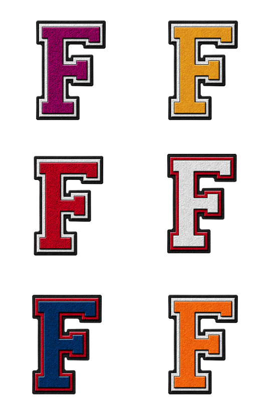 大写字母F设计样式