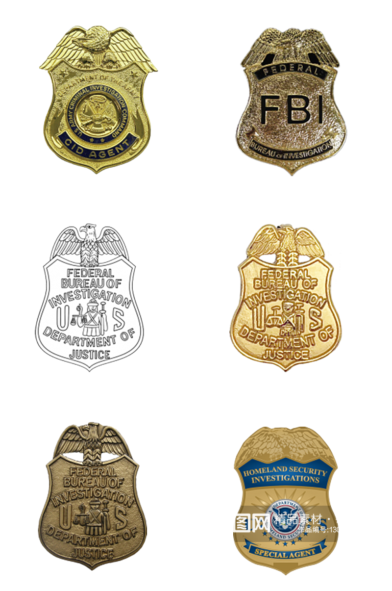 徽章盾牌FBIlogo素材