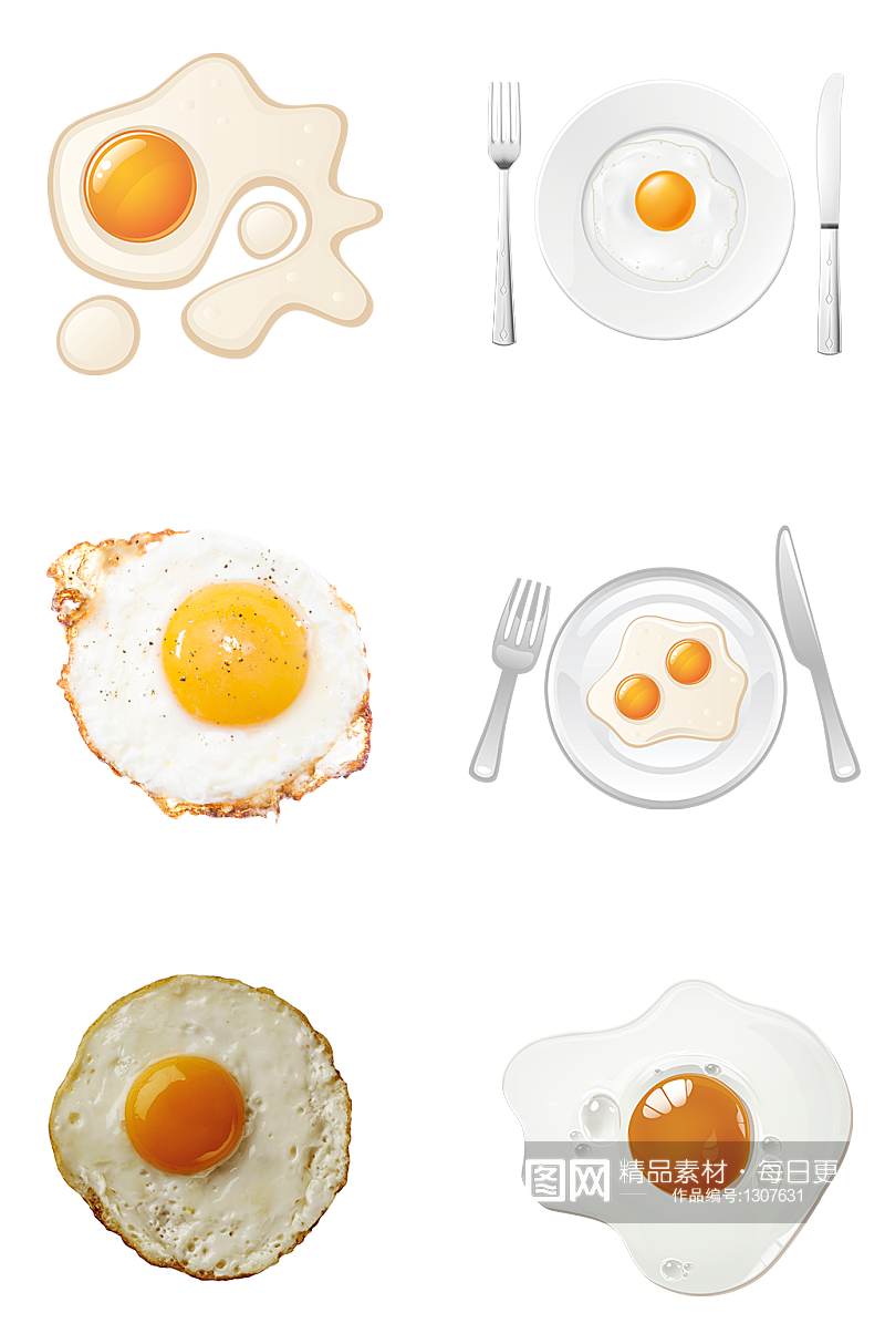 荷包蛋煎蛋早餐美食素材
