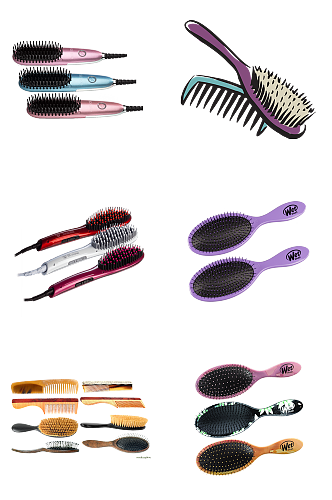 理发美容店梳子元素