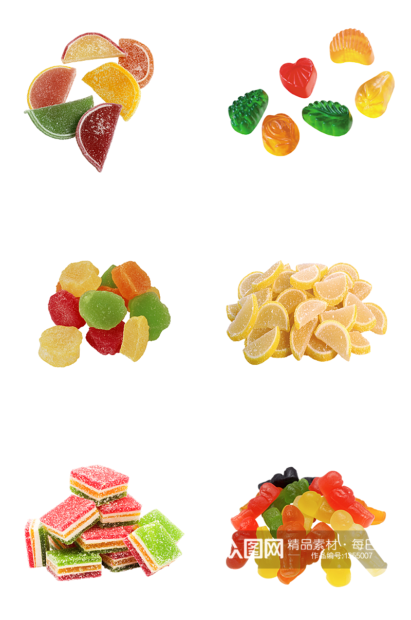 七彩糖果糖品甜食素材