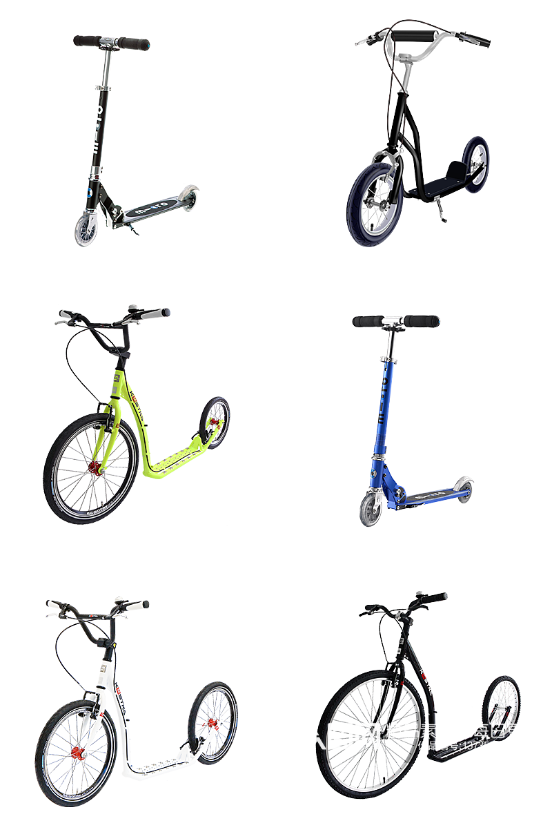 自行车低碳出行踏板车素材