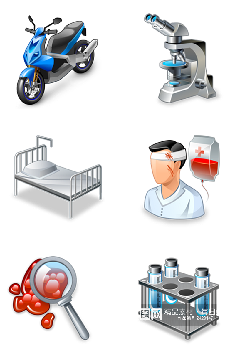 电车生物仪器床位素材