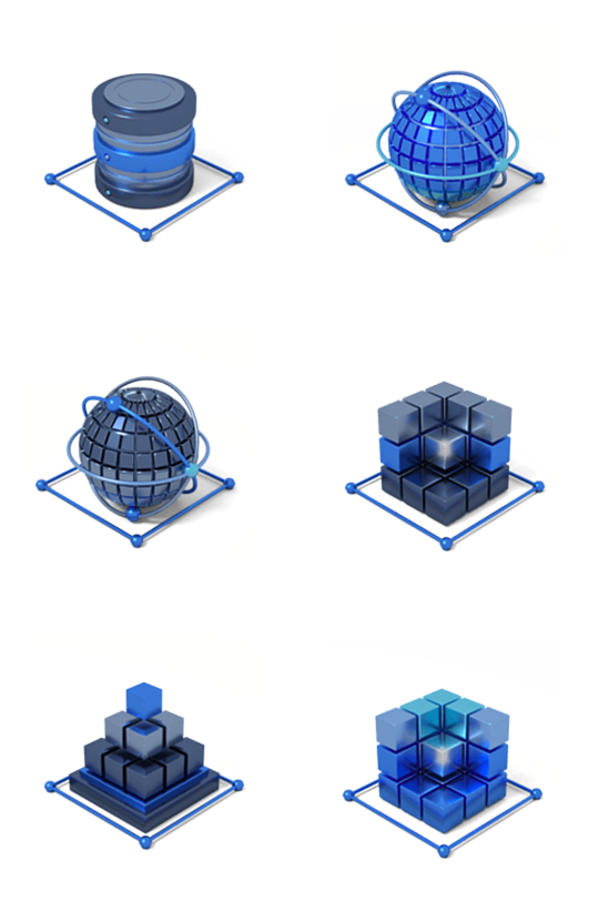 互联网科技3d图标