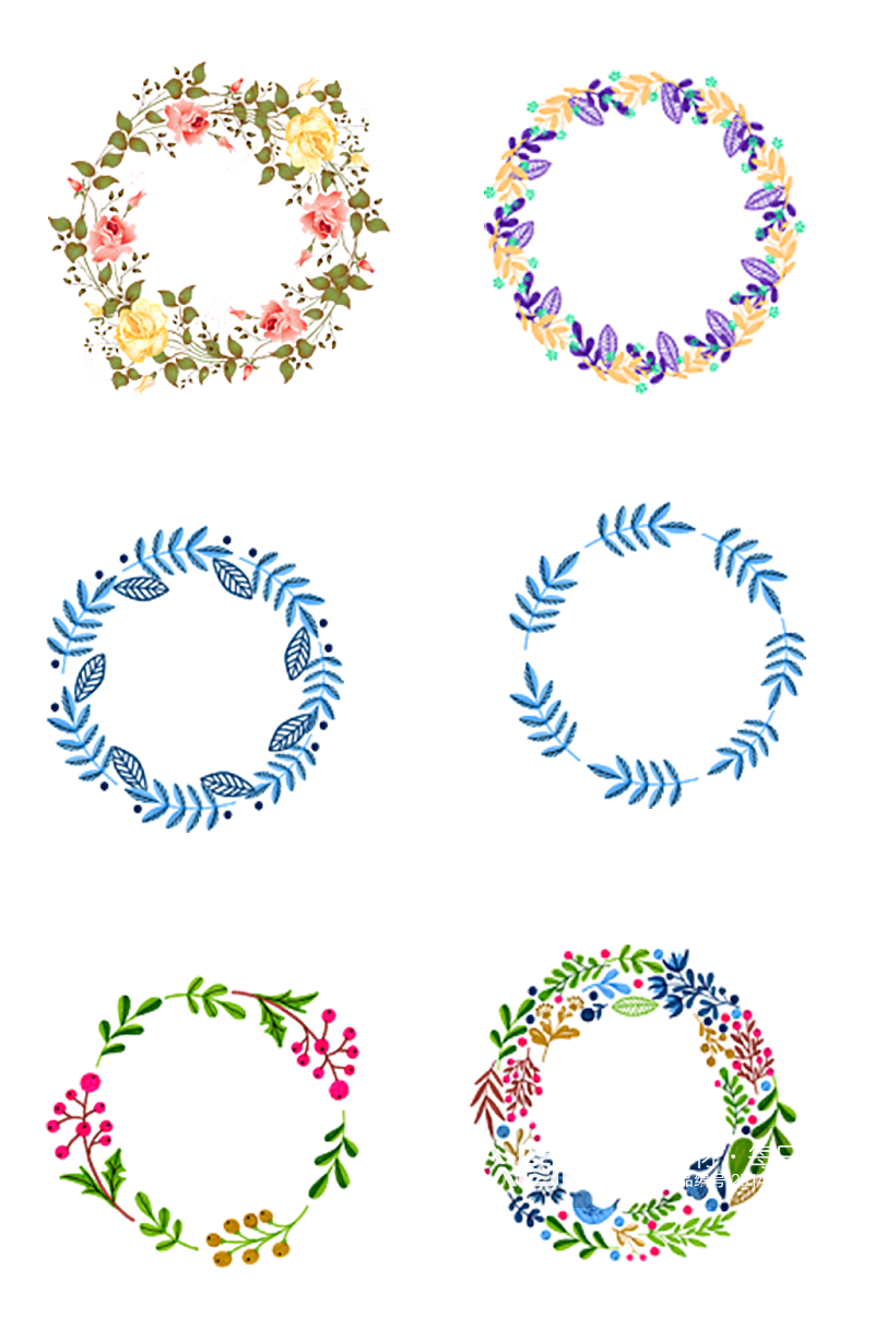 花环花瓣装饰素材素材