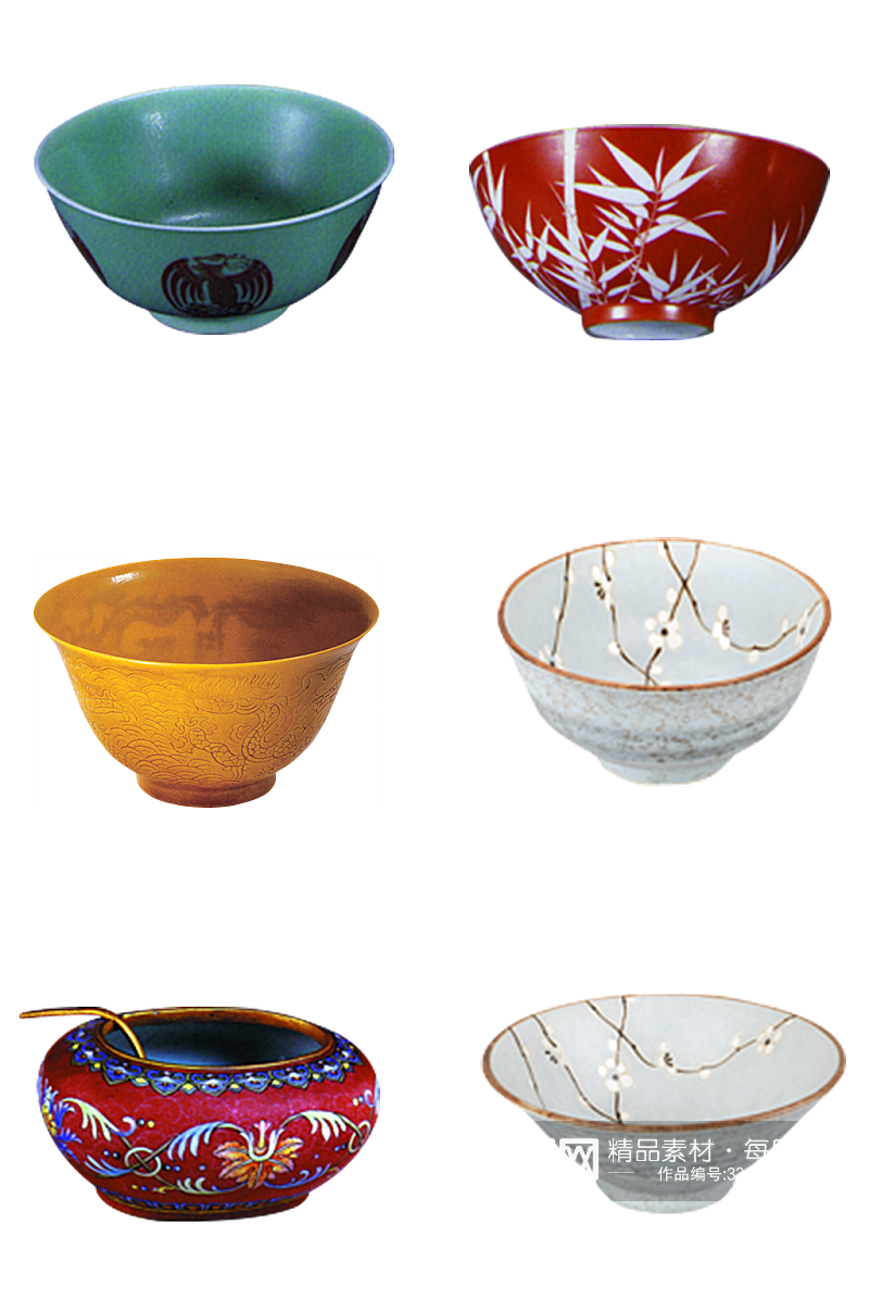 陶瓷饭碗中式古典素材素材