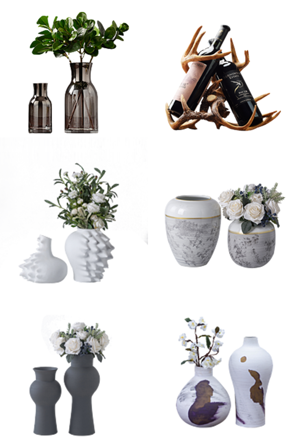 花瓶摆件绿植装饰素材