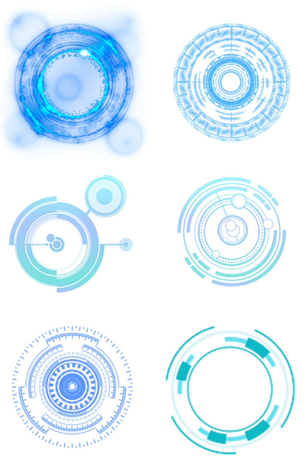 蓝色科技光圈素材素材