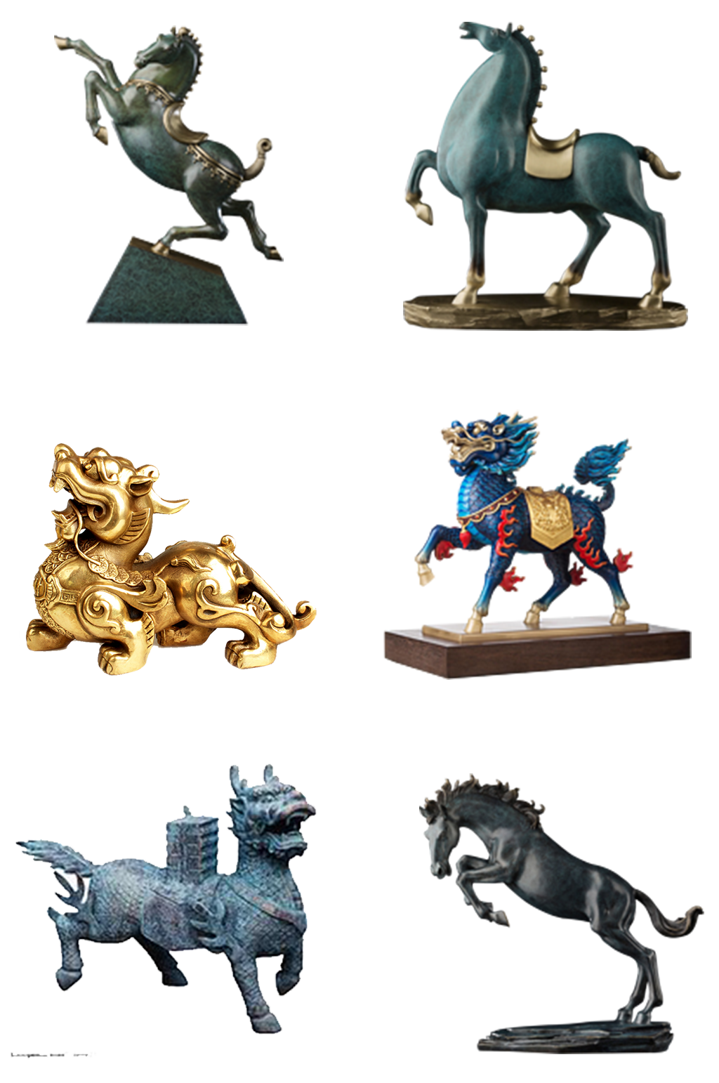 骏马中式元素摆件素材
