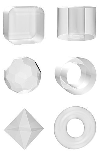 水晶玻璃透明形状元素