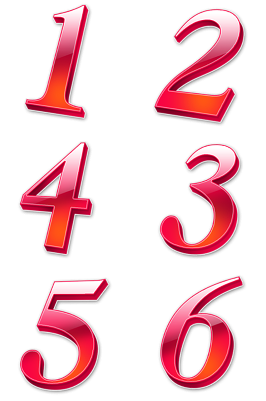 金属红色立体阿拉伯数字