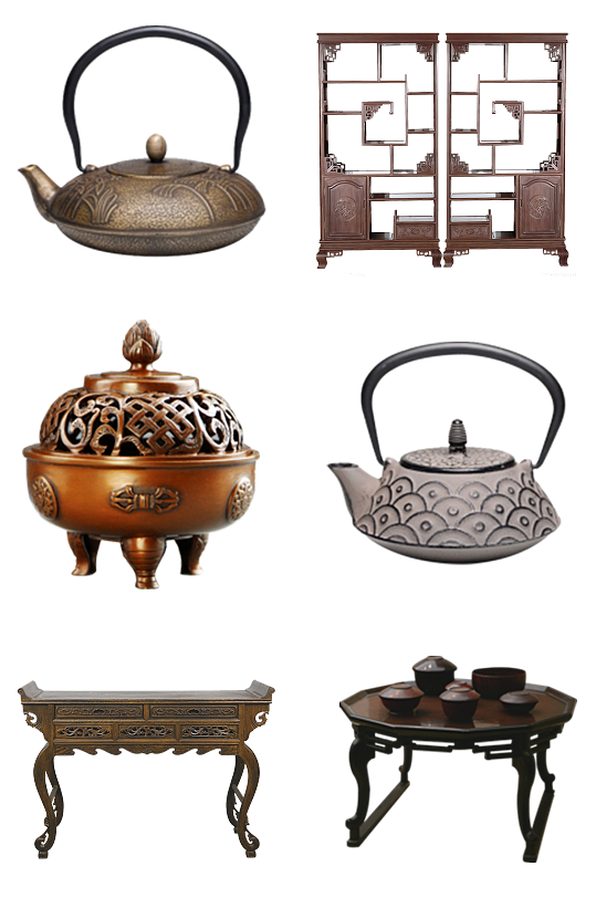 古典瓷器屏风茶壶