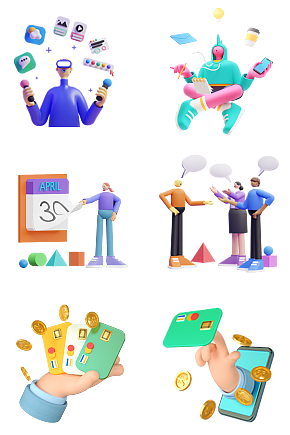 卡通UI设计插画素材下载-众图网