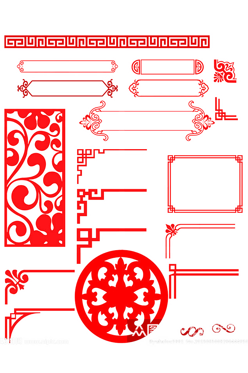 中式古风国潮边框素材素材