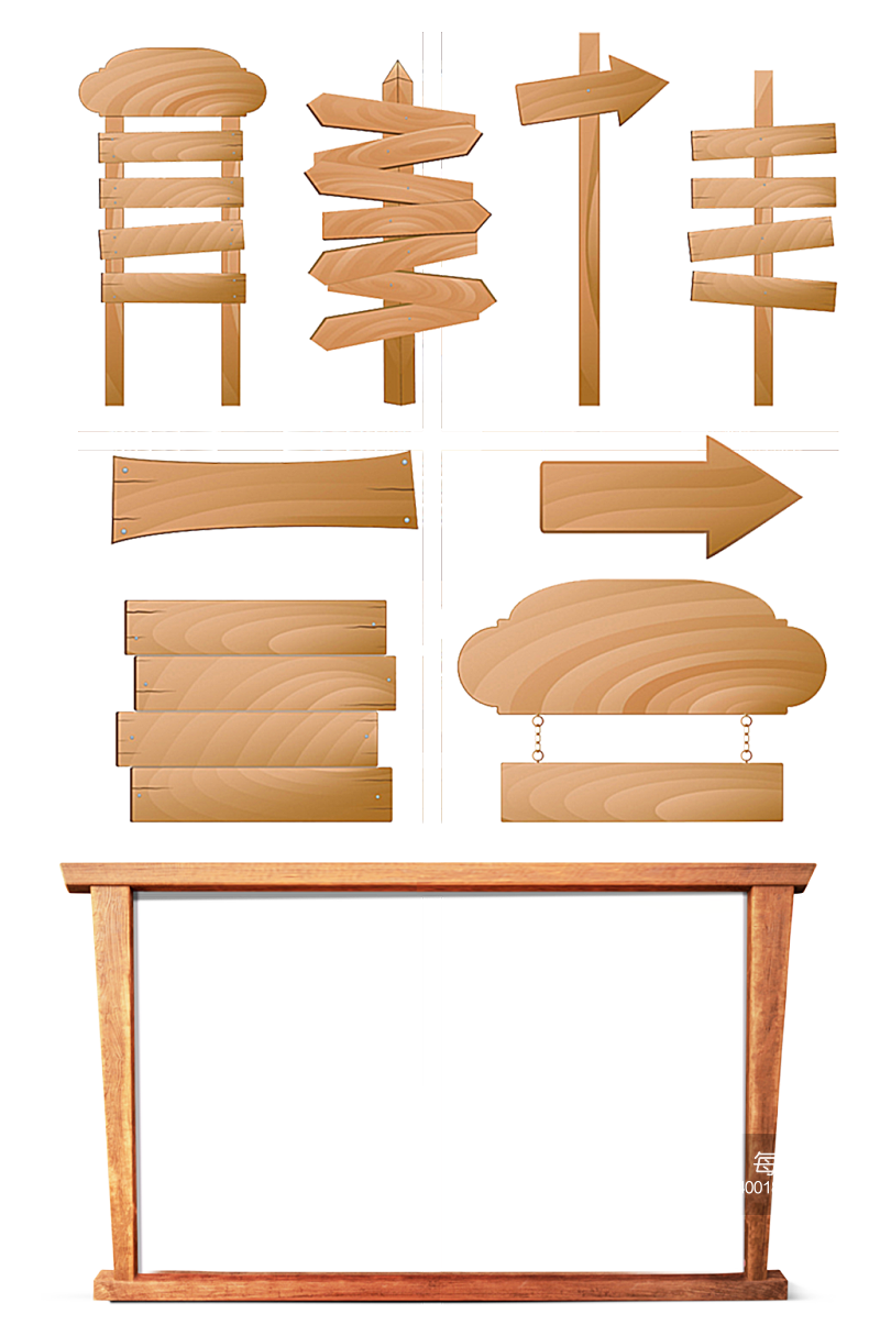 指示牌木头指示牌素材