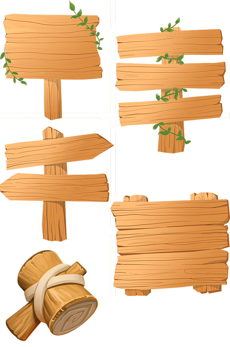 木桩指示牌木头桩素材