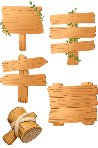 木桩指示牌木头桩