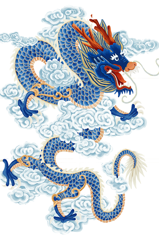 国潮吉祥物大龙龙腾