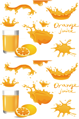 果粒橙饮料橙汁素材