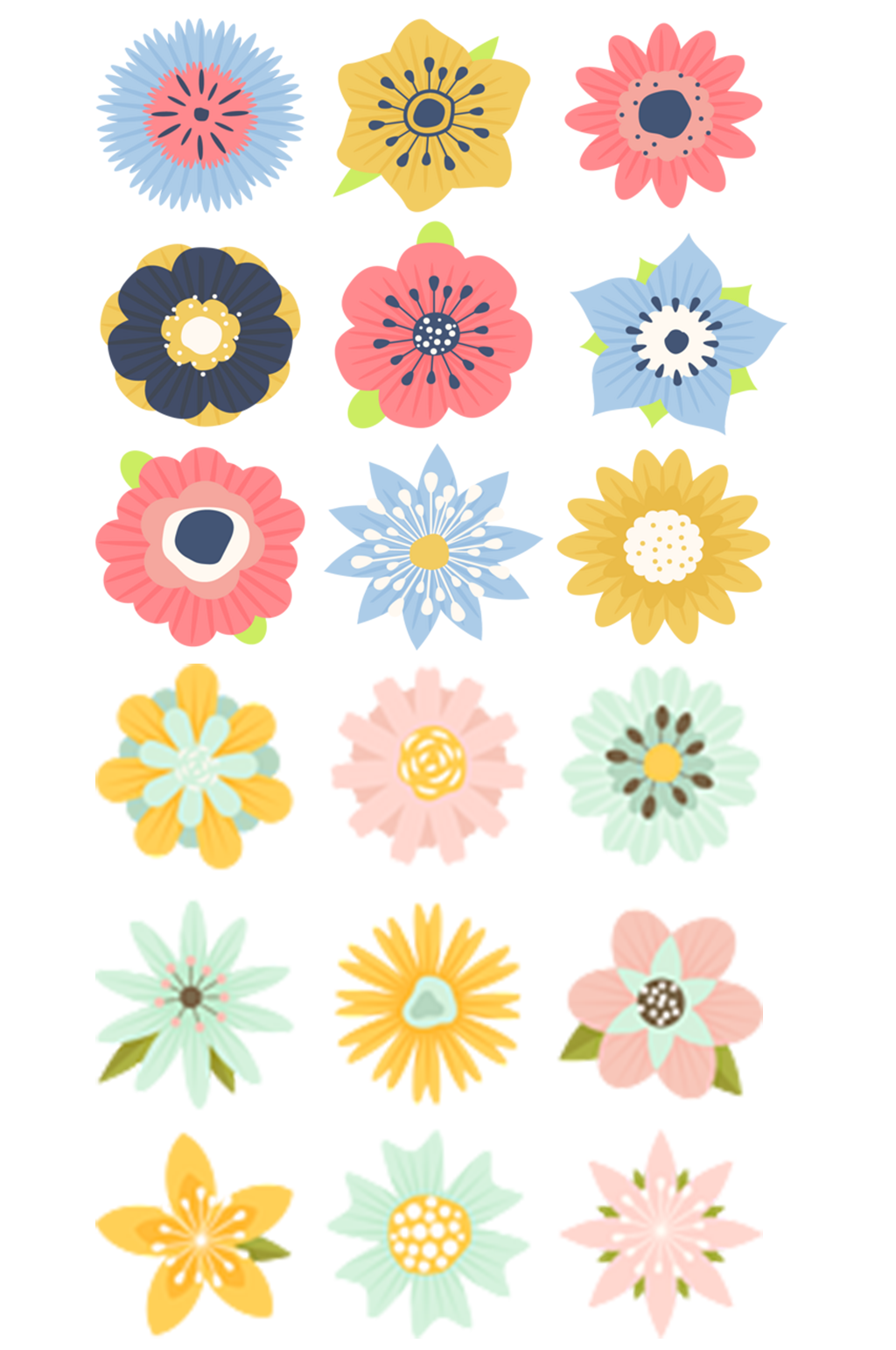 手绘鲜花花瓣免抠素材